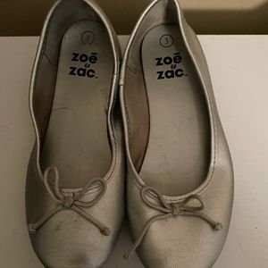 GIRLS SILVER BALLET SHOES